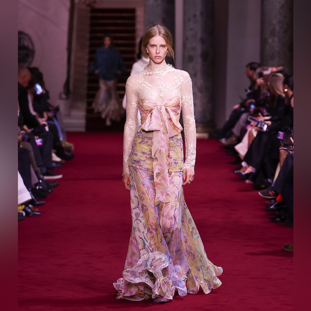 Zimmermann Illustration Flounce Gown